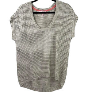 Victoria's Secret Women's V-Neck Sleeveless Open Knit Hi-Lo Sweater